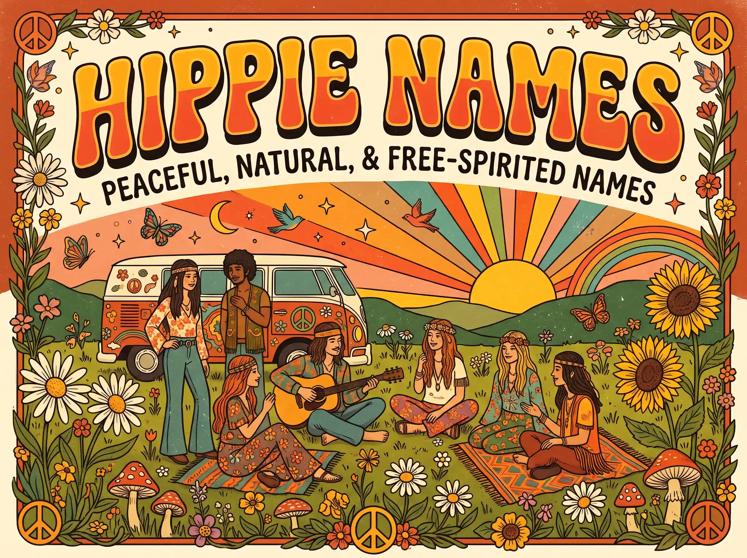 Earthy bohemian space inspired by nature, celestial wonder, and hippie style